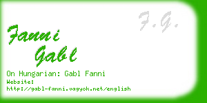 fanni gabl business card